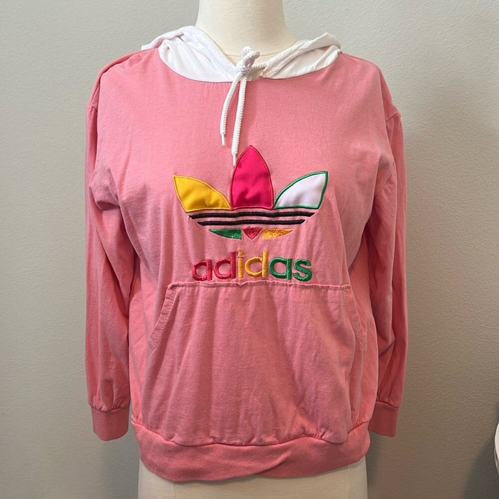 Adidas Vintage Embroidered Pullover Hoodie | Size Small
